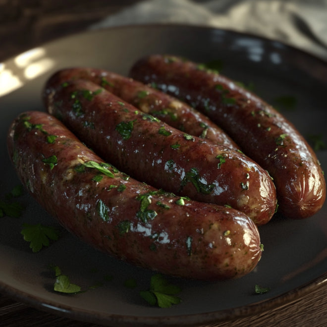 BEEF AND HERB SAUSAGES (440G-500G / 6 PER PACK)