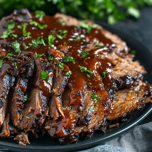 SLOW COOKED BBQ PULLED BRISKET